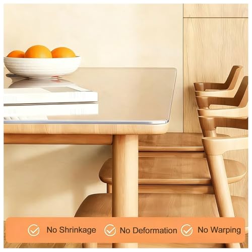 Clear Vinyl Table Protector 13.4"x41.4" Plastic Tablecloth Furniture Dining Room Protective Desk Cover Mat 1.5mm Thick PVC Tabletop Protection Pad Easy Clean Wipeable Cloth - size: 13.4" x 41.4"
