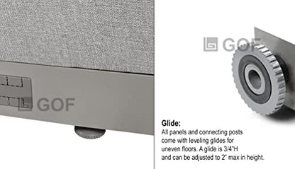 GOF Office Partition Single Full Fabric Panel (24" w x 60" h) - size: 24"w x 60"h