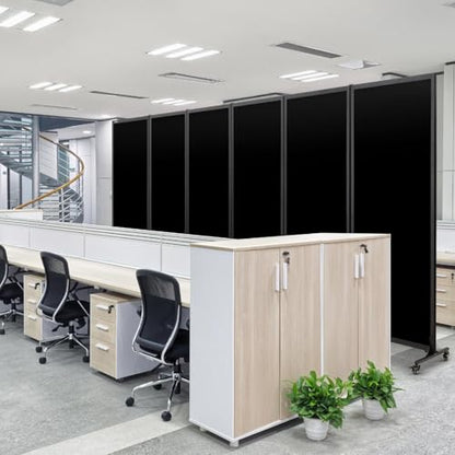 Room Partition 2.0 Upgrade Version, 6'L* 6'7"H,3 Panel,Black - color: Black, size: 3