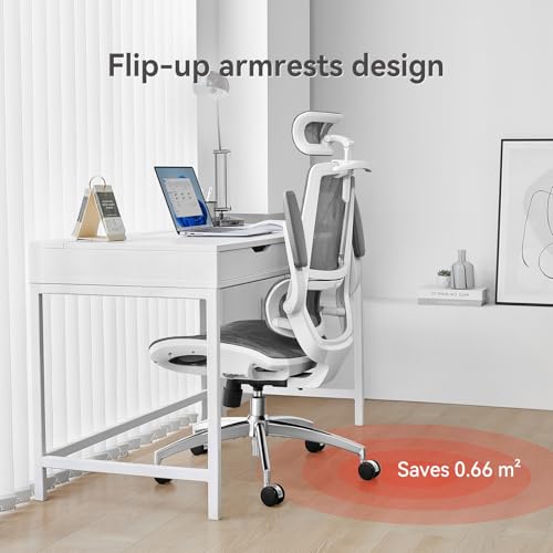 SIHOO M59AS Ergonomic Office Chair, Dual Backrest, Adaptive Lumbar Support - color: Jet Black, size: Pack of 1