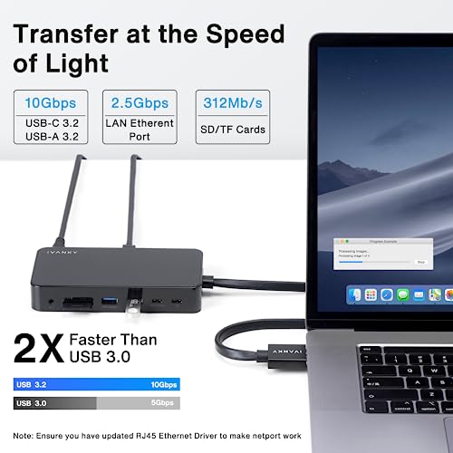 iVANKY FusionDock 1+ MacBook Pro Docking Station with 150W Power Adapter | 12-in-1 Dual 4K@60Hz Thunderbolt 3/4 Dock, 10Gbps, 96W PD, 2.5Gbps Ethernet, SD/TF Audio (Incompatible with Window) - color: Black Ultra