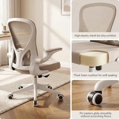Ergonomic Office Desk Chair High Back Mesh Computer Chair (01Khaki, Chair) - color: 01khaki