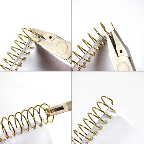 RAYSON 11.1mm Spiral Wire Coil Binding, 3:1 Pitch, 7/16" Metal Coils Spiral Binding 80 Sheets Capacity, Multicolor & Pack of 100 - color: Yellow, Blue, Red, Purple, Pink, size: 7/16 inch (80 Sheet Capacity)