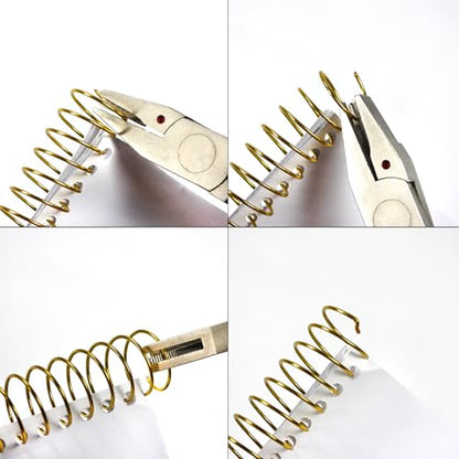 RAYSON 11.1mm Spiral Wire Coil Binding, 3:1 Pitch, 7/16" Metal Coils Spiral Binding 80 Sheets Capacity, Multicolor & Pack of 100 - color: Yellow, Blue, Red, Purple, Pink, size: 7/16 inch (80 Sheet Capacity)
