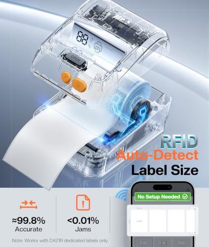 Phomemo Shipping Label Printer with Screen and Built-in Label Bin - color: Gray