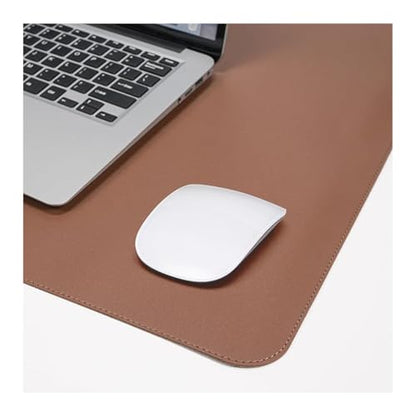 Desk Pad, Leather Non-Slip Laptop Computer Desk Keyboard Mat, Table Protector Blotter Mat, Large Mouse Pad (23.6" x 11.8")-Borwn - color: Borwn