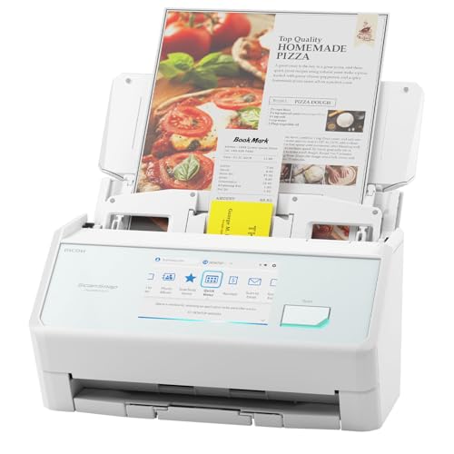 ScanSnap iX2500 Wireless or USB High-Speed Document Scanner, Black | Cloud Enabled | Photos & Receipts | Large Touchscreen | 100 page Auto Document Feeder | Mac or PC - color: ScanSnap iX2500 White
