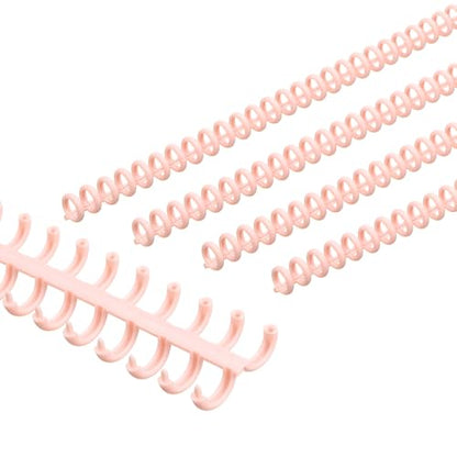 PATIKIL 8.5mm(1/3") Plastic Spiral Binding Coils, 30 Pcs Binding Spirals 20-25 Sheet Capacity Binding Spirals for Binding Paper Sheets, Light Pink - color: Light Pink, size: 8.5mm(1/3")