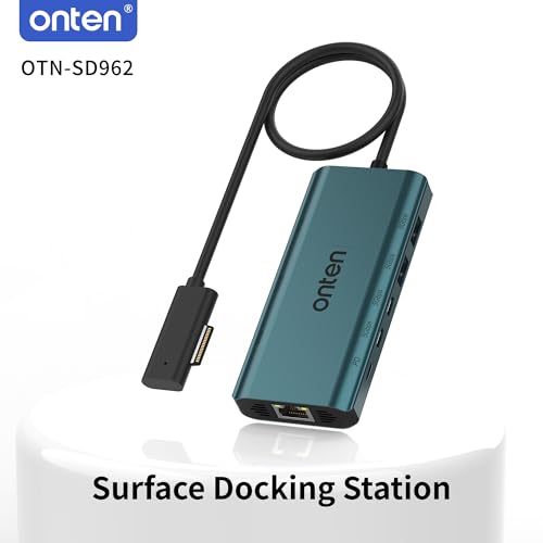 Surface Docking Station. 12-in-1 Docking Station for Microsoft Surface Pro 9/8/X/7/6/5/4/3, Surface Laptop 5/4/3/2/1,Surface Laptop Go 3/2/1, Surface Book 3/2/1, PD Charger Required.