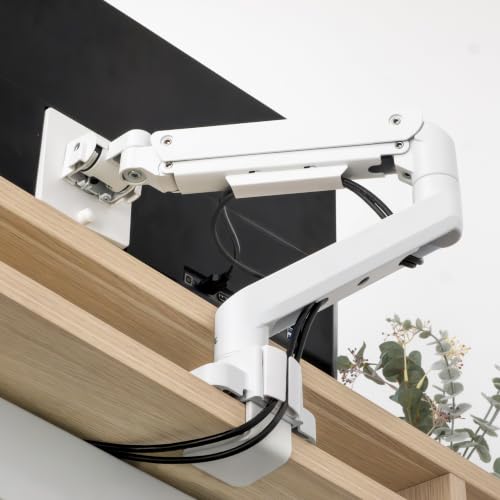 Desky Heavy Duty Ultrawide Monitor Arm White - color: White