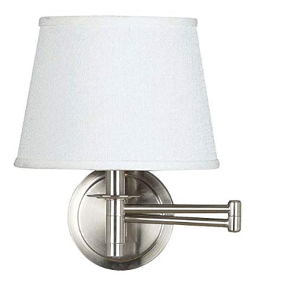 Kenroy Home Sheppard Wall Swing Arm Lamp with Brushed Steel Finish, Modern Style, 12.75" Height, 20" Width, 18" Depth