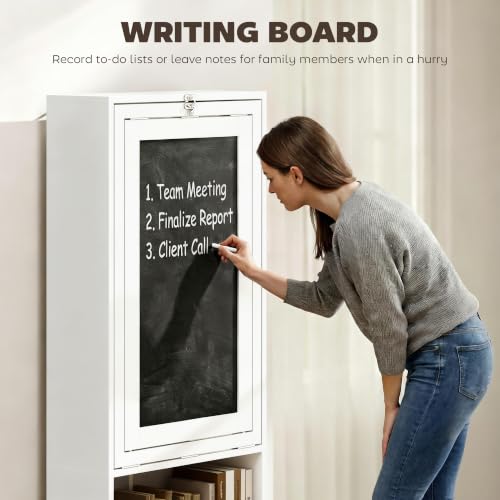 HOMCOM Foldable Desk Wall Mounted Convertible Table for Small Spaces, White - color: White