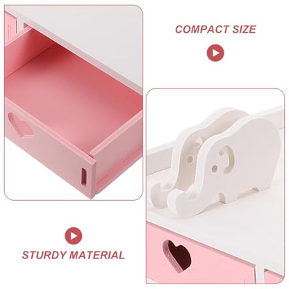 Pink Monitor Riser, Space-Saving Elevated Stand with Smooth Edges for Keyboard Storage, Ergonomic Desktop Organizer for Home & Office, 19.29x7.48x3.93In