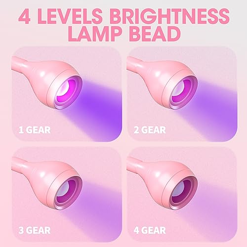 UV Nail Lamp - UV Light for Gel Nails, Flash Cure Lamp - color: Pink