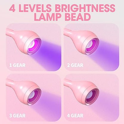 UV Nail Lamp - UV Light for Gel Nails, Flash Cure Lamp - color: Pink