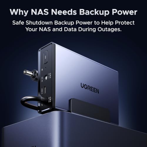 UGREEN NAS UPS US3000, 120W DC and 12000mAh Battery Backup | Uninterruptible Battery Power Supply Compatible for DH2300, DH4300 Plus, DXP2800, DXP4800 Plus, DXP4800 Pro, DXP480T Plus