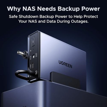 UGREEN NAS UPS US3000, 120W DC and 12000mAh Battery Backup | Uninterruptible Battery Power Supply Compatible for DH2300, DH4300 Plus, DXP2800, DXP4800 Plus, DXP4800 Pro, DXP480T Plus