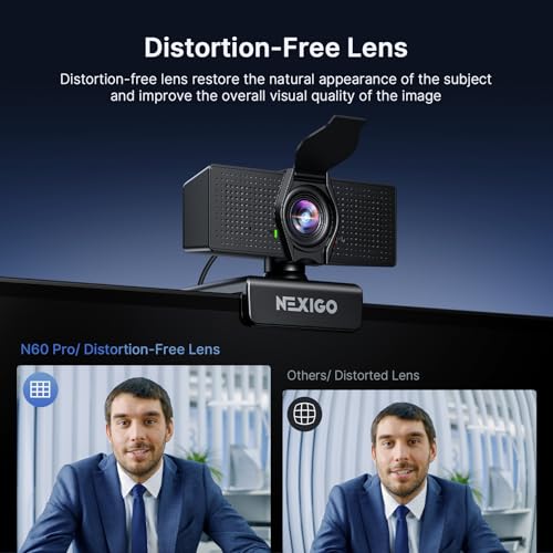 NexiGo N60 Pro 4K Webcam for PC, 4K UHD Sony Sensor, Autofocus, 1080p 60 fps, Noise-Canceling Mics, Privacy Cover, Distortion-Free Lens, 4X Digital Zoom, Works with Switch 2/Zoom/Teams/Google Meet - style: 4K Webcam