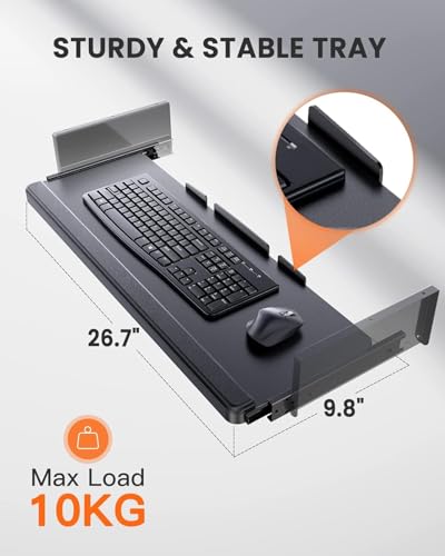 ErGear Electric Standing Desk with Keyboard Tray, 44x24 Inches Adjustable Height Sit Stand Up Desk, Home Office Desk Computer Workstation, Black - color: Black, size: 44" X 24"