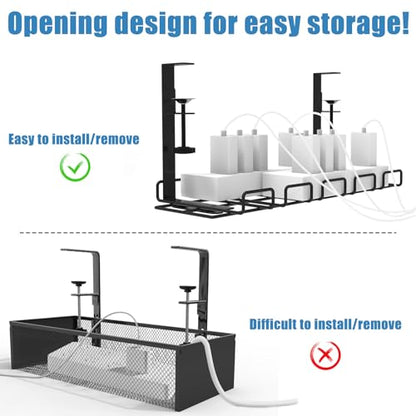 Under Desk Cable Management Tray with 52Pcs Different Essential Accessories