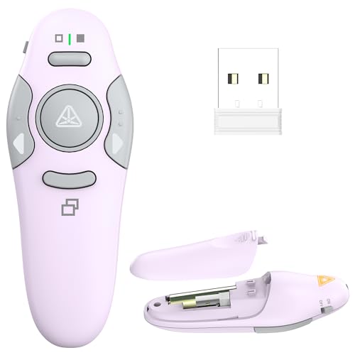 QUI Presentation Clicker Wireless Presenter Remote, Purple