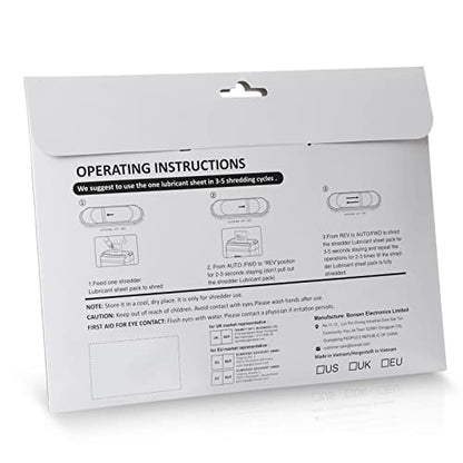 Bonsaii Paper Shredder Lubricant Sheets, 24-Pack (8.4 x 5.9 inch/piece) - size: 24 PACK