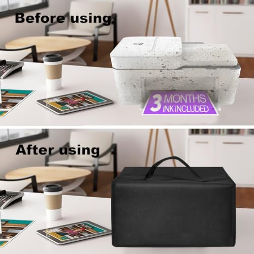 Waterproof Dust Cover for HP DeskJet 4255e/ DeskJet 4155e Printers | Anti-Static Waterproof Printer Covers,Universal Case Protector for Printers(Cover Only) - color: Black