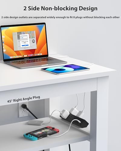 Jgstkcity Desk Clamp Power Strip 40W USB C,8 Outlets,8 USB,6FT,Black | 40W Fast Charging Station,4 USB-C,4 USB-A,Furniture Nightstand Edge Mount Surge Protector, Fits 1.9" Tabletop Edge - color: Black, size: 6FT Length