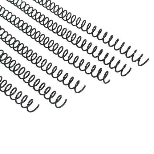 Rayson Plastic Binding Coil, 3/8", 3:1 Pitch, 60 Sheets, Black, 100 Pack - size: 3/8 inch (60 Sheet Capacity)