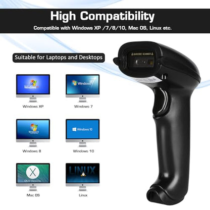 WoneNice 2D USB Barcode Scanner for Mobile Payment & POS