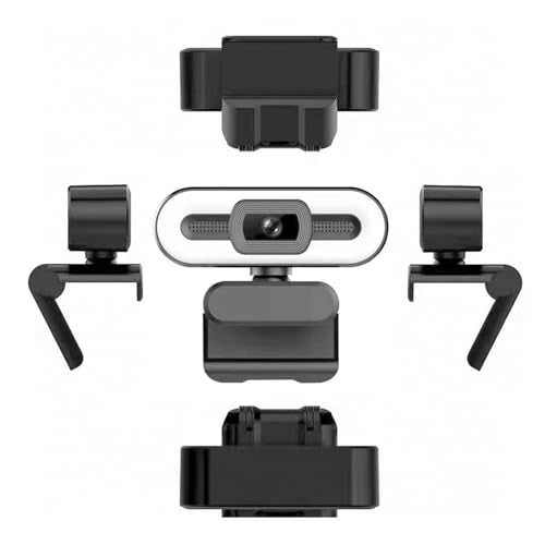 XUMIUZIY 4K Webcam for PC, USB PC Camera with Built in Microphone, Super Bright Fill Light, Auto Beauty, 4K 30FPS Computer Web Camera for Streaming