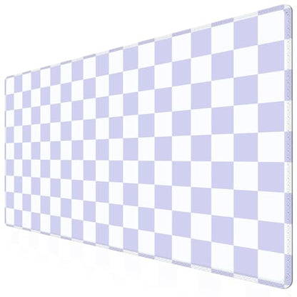 iCasso Desk Pad Mat, Cute Desk Matt for Desktop, Purple Checkered - color: Purple Checkered