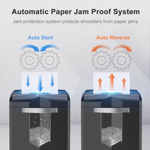 Bonsaii 16-Sheet Micro-Cut 60-Min Run Paper Shredder Heavy Duty | Jam-Proof, P-4 Security Level, 62dB Ultra-quiet, 6-Gal Bin with Casters, Shreds Credit Cards & Staples C149-D - size: 16 Sheet Micro Cut
