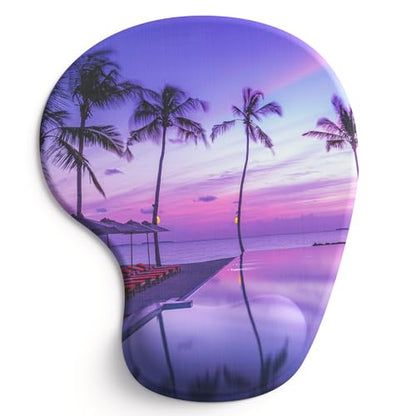 Office Mousepad with Gel Wrist Support - Ergonomic Gaming Desktop Mouse Pad Wrist Rest - Design Gamepad Mat Rubber Base for Laptop Computer -Silicone Non-Slip Special-Textured Surface (15PalmS) - color: 15PalmS