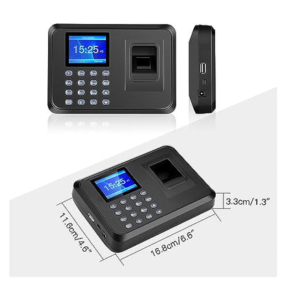 Clocking in Machine for Employees Small Business Biometric Fingerprint Keypad System Electronic USB Time Clock Recorder Attendance Machine Fingerprint Attendance Machine,