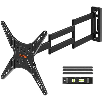 ELIVED Outdoor Long Arm TV Mount for 26-65" TVs, Max VESA 400x400, 77 lbs. | 37.4in long extension, weatherproof full motion bracket, swivel & tilt for patio outdoor televisions - size: Outdoor Arm: 37.4"