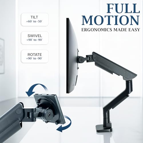 VIVO PRO Heavy Duty, Premium Ultra-Wide Monitor Tension Arm, Up to 57 inch Screens, Holds 59.4 lbs, Desk Mount Monitor Stand for Ultrawides, Black, PRO-ST157B - color: Black