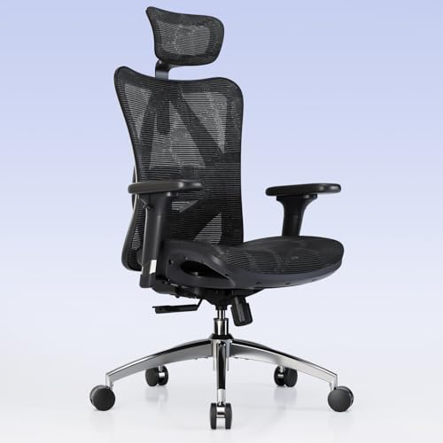 SIHOO M57 Ergonomic Office Chair, Mesh Back Desk Chair with 3D Armrests - color: Ebony, size: Pack of 1
