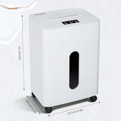 Wingwise Ultra Low Noise 42dB Paper Shredder for Home Office | 15 Sheets, P-4, 30 Mins Runtime, 6.6 gal, Corss Cut, Shreds CDs & Credit Cards