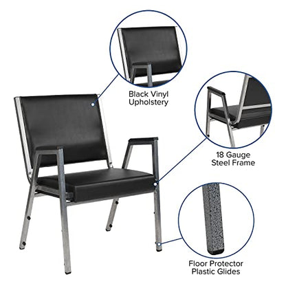 Flash Furniture Vinyl Bariatric Medical Chair, Black (XU604436701BKVY)