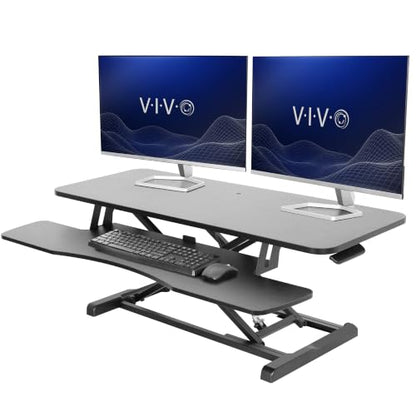 VIVO Black 42 in Standing Desk Converter, DESK-V042KB - color: Black, size: 42"