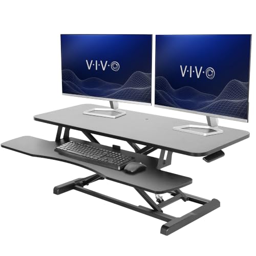 VIVO Black 42 in Standing Desk Converter, DESK-V042KB - color: Black, size: 42"