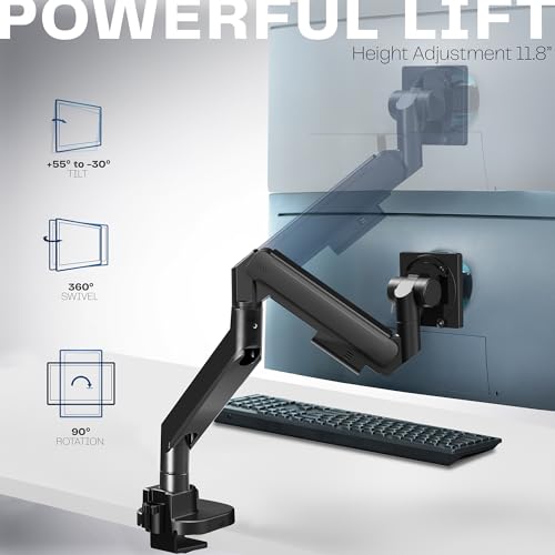 VIVO Black Single Ultrawide Desk Mount, Up to 57 in Screens, STAND-GT57