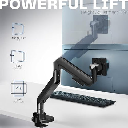 VIVO Black Single Ultrawide Desk Mount, Up to 57 in Screens, STAND-GT57