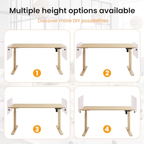 2-Pack Felt Desk Dividers, Clamp-On Privacy Panels, 16 x 24 Inch, Oatmeal - color: Oatmeal, size: 16×24 in (2pcs)