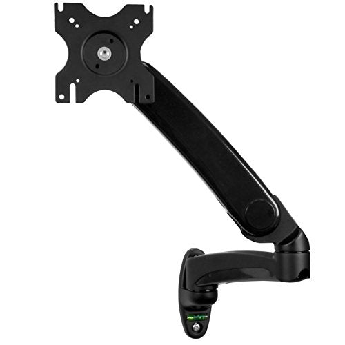 StarTech Wall Mount Monitor Arm 12in to 34in up to 19.8lb/9kg, VESA, Black - color: Black, style: Full-Motion