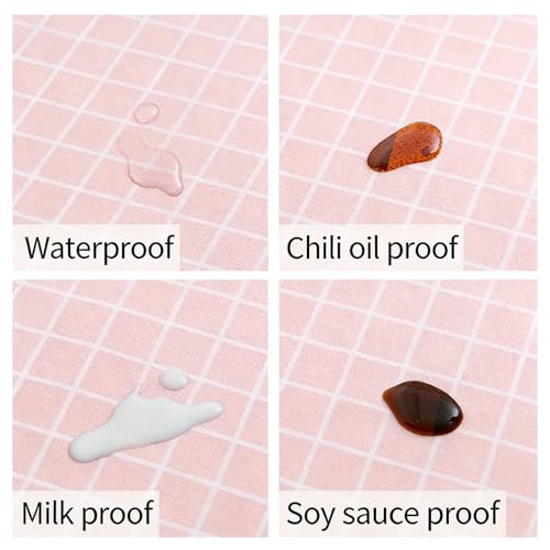 Table mat, Waterproof and Moisture-Proof, Simple and monotonous, Decorative for Dining Tables and Office desks,Pink