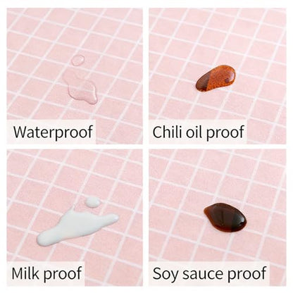 Table mat, Waterproof and Moisture-Proof, Simple and monotonous, Decorative for Dining Tables and Office desks,Pink