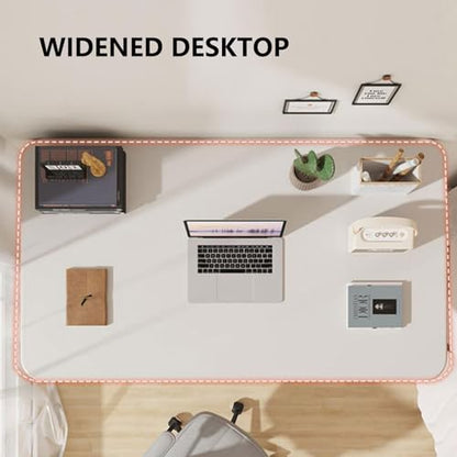 Standing Desk Manual Crank, Standing Computer Desk, Adjustable Height, with Wire Hole, for Home Office Study Writing Workstation, Gaming Room, White (100x60cm) - size: 100x60cm