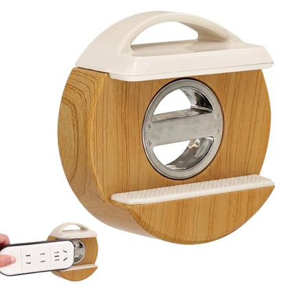 Adjustable No-Drill Suction Cup Power Strip Holder, Wall Mount Socket Fixer with Cable Management for Under Desk Bedside, Versatile Rack for Power Strip and Control (Natural Wood) - color: Natural Wood